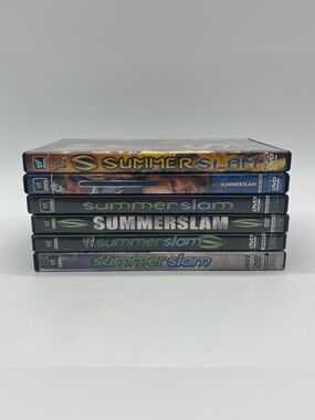 Lot of 6 WWE Summerslam 2000, 2003, 2004, 2005, 2006, 2007 DVD Bundle